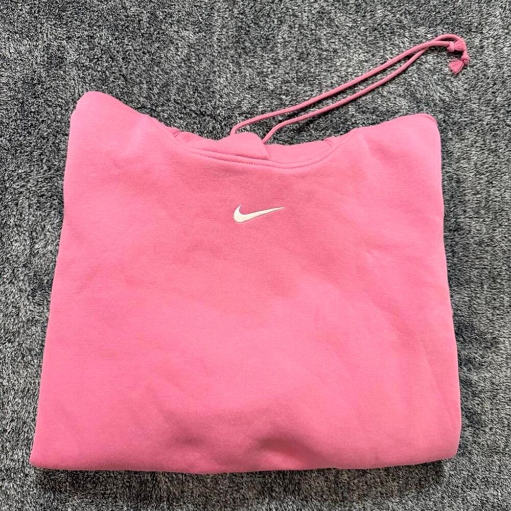 Y2K style super baggy Pink Nike hoodie center swoosh embroidered size XXL